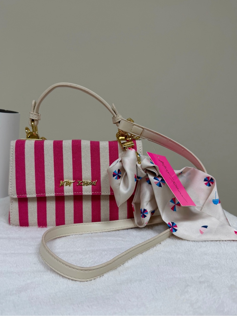 Betsey Johnson Top Handle Bag with Crossbody Strap